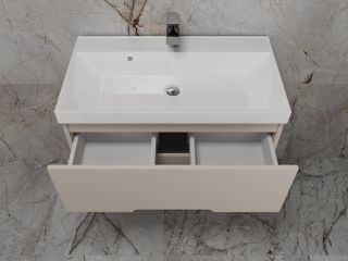 Тумба под раковину Style Line Матис 80 ЛС-00002308 подвесная крем